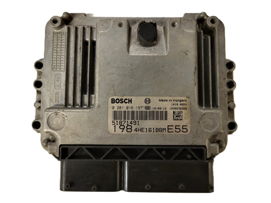 FIAT BRAVO ECU / 0281016197 / 51871491 / 1039S36366 / BOSCH