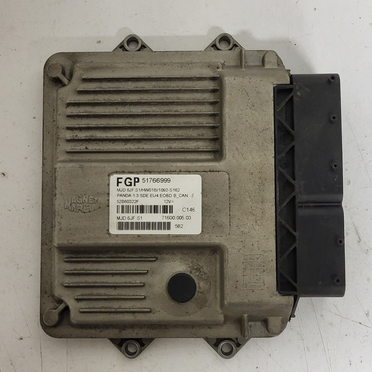 FIAT PANDA 1.3 ECU / 51766999 / MJD 6JF.S1 / HW01B / 71600.005.03 / MAGNETI - B11-07 - 1