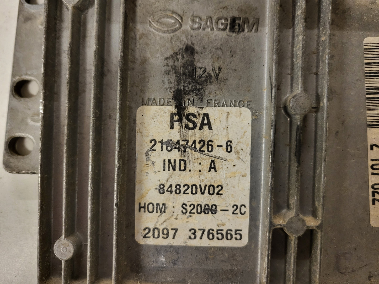 CITROEN XSARA ECU / 9646243580 / 9646509880 / 21647426-6 / S2000-2C / SAGEM