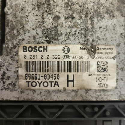 TOYOTA YARIS ECU / 0281012322 / 89661-0D450 / 1ND-TV / BOSCH