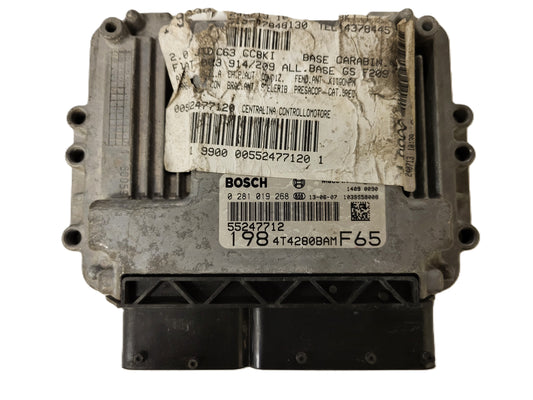 FIAT BRAVO ECU / 0281019268 / 55247712 / BOSCH
