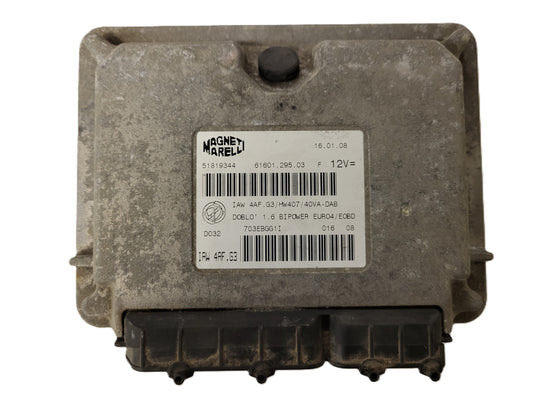 FIAT DOBLO BIPOWER ECU / IAW 4AF.G3 / 51819344 / HW407 / 61601.295.03