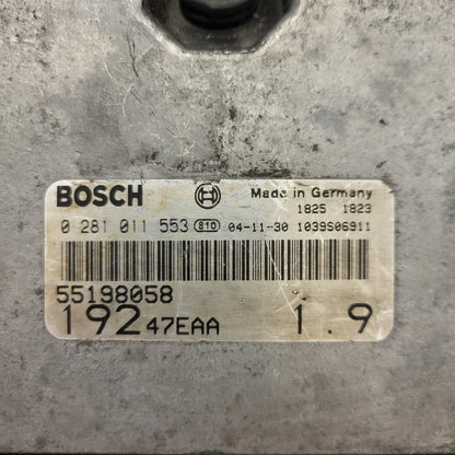 Fiat STILO ECU / 0281011553 / 55198058 / 19247EAA / BOSCH