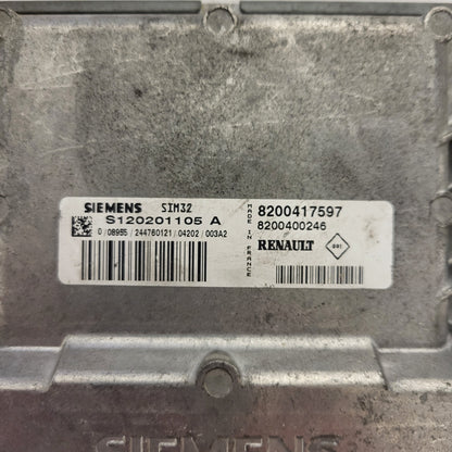 RENAULT ECU / S120201105 / S120201105A / SIM32 / 8200417597 / 8200400246