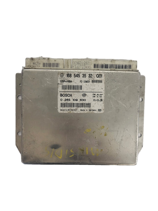 MERCEDES-BENZ A CLASS W168 ESP ECU / 1685453532 / 0265109630 / BOSCH ESP+HBA - B12-21 - 1