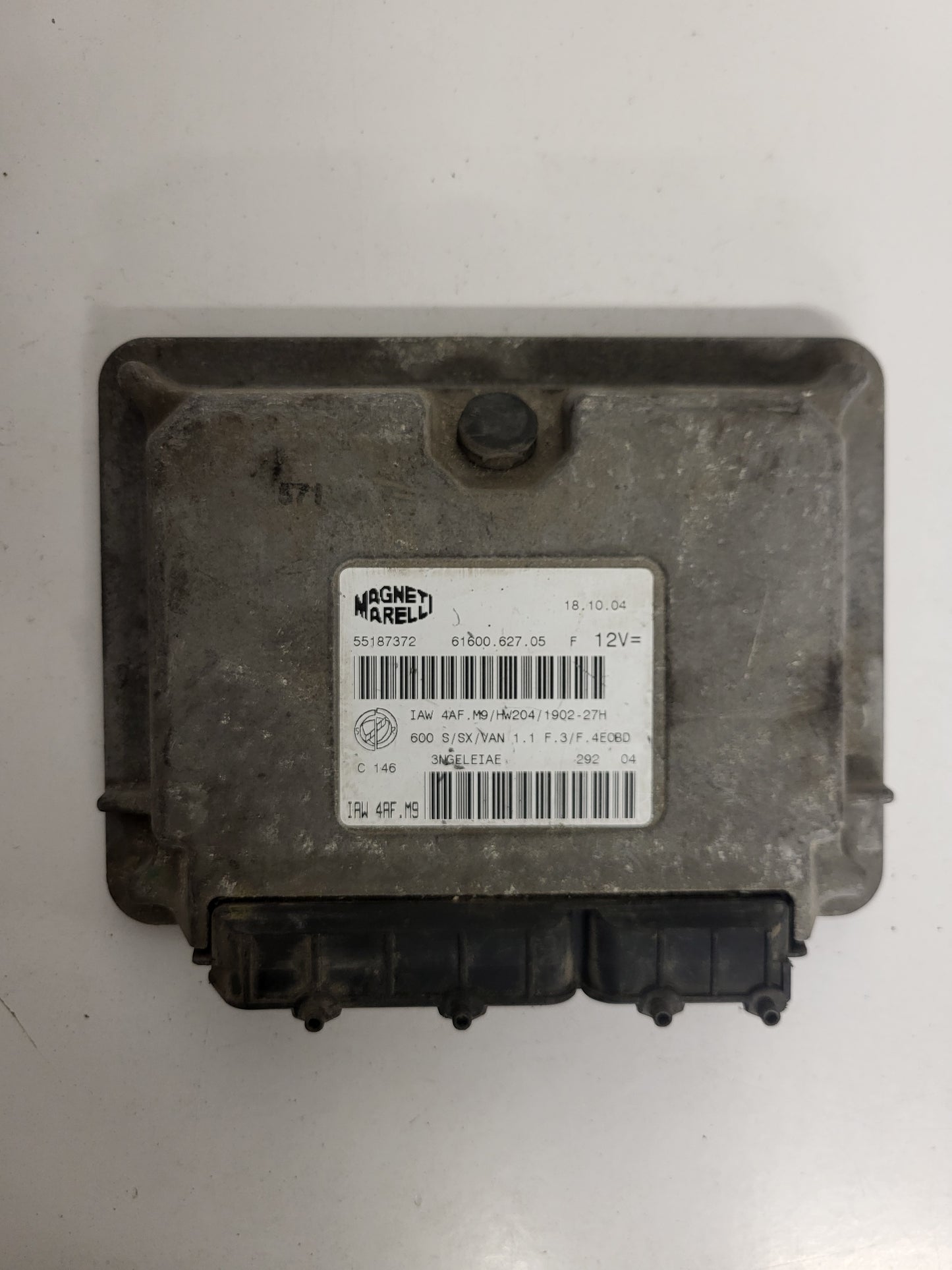 Fiat Seicento 600 ECU / 55187372 / IAW4AF.M9 / 61600.627.05 / MAGNETI MARELLI