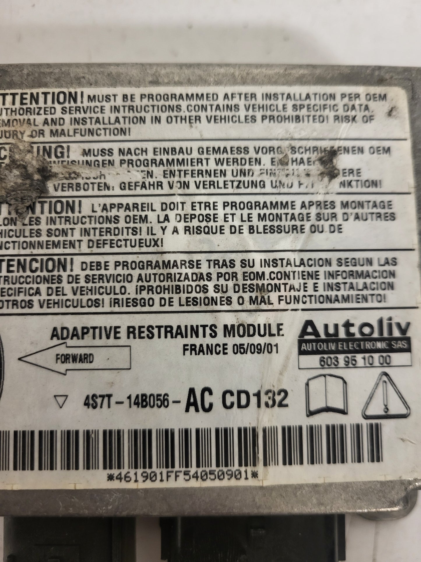 FORD MONDEO MK3 ECU MODULE / 4S7T-14B056-AC / 4S7T14B056AC / CD132