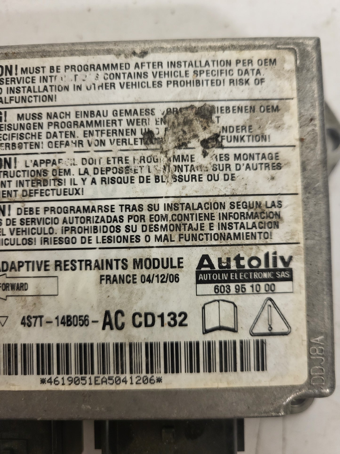 FORD MONDEO MK3 ECU MODULE / 4S7T-14B056-AC / 4S7T14B056AC / CD132