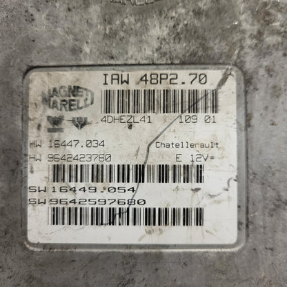 PEUGEOT 206 ECU / IAW 48P2.70 / 9642597680 / 9642423780 / MAGNETI MARELLI