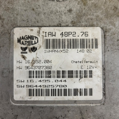 PEUGEOT 206 ECU / IAW 48P2.76 / 9643707380 / 9644925780 / MAGNETI MARELLI