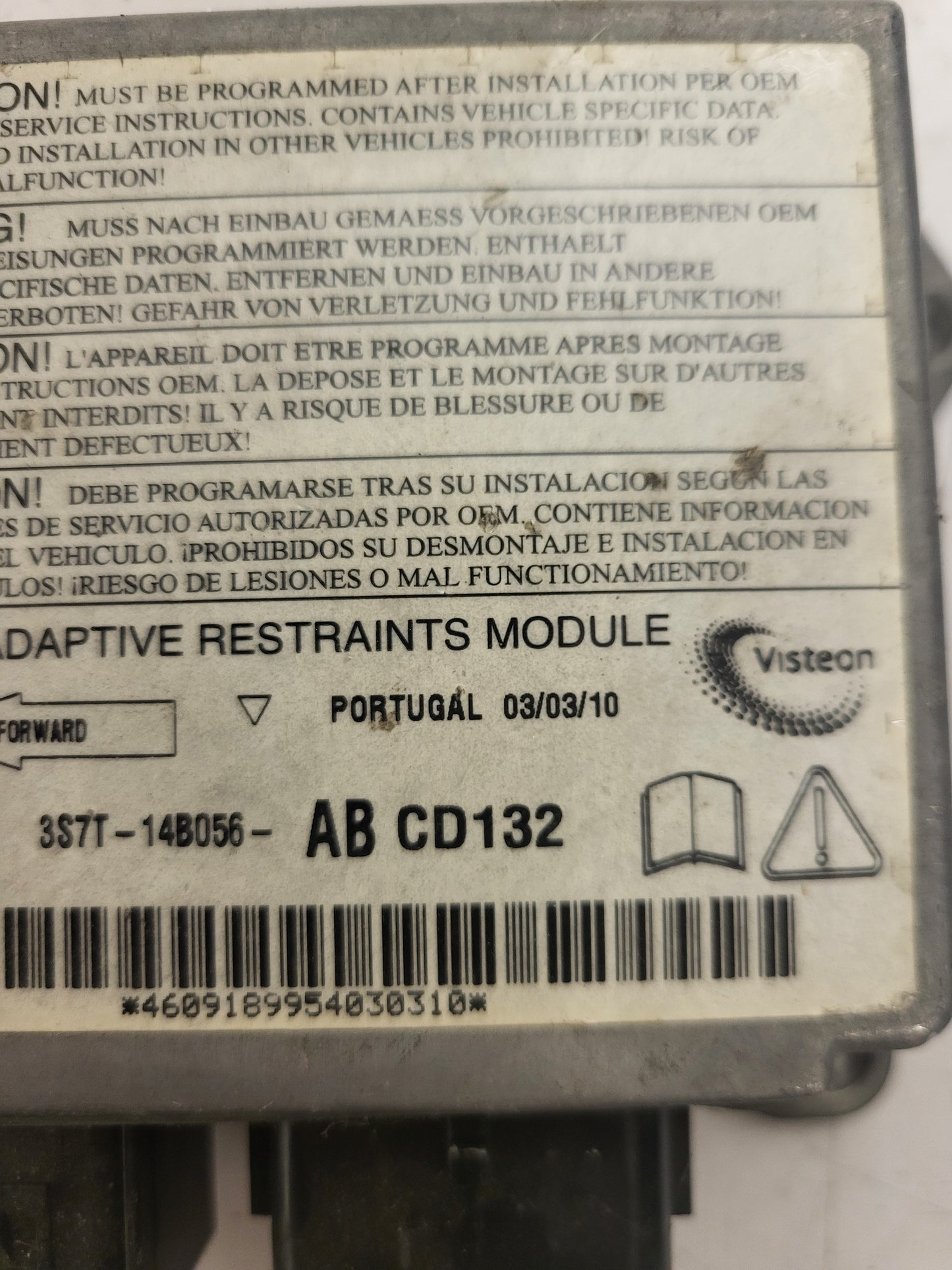 FORD MONDEO MK3 ECU MODULE / 3S7T-14B056-AB / 3S7T14B056AB / CD132