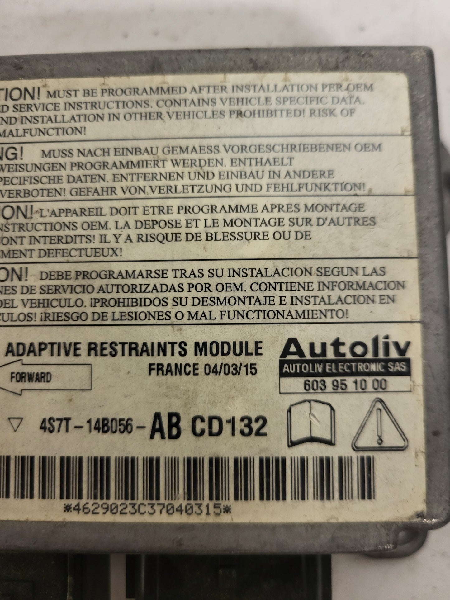 FORD MONDEO MK3 ECU MODULE / 4S7T-14B056-AB / 4S7T14B056AB / CD132