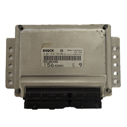 ALFA ROMEO 156 ECU / 0281010740 / 55186488 / BOSCH - B13-18 - 1