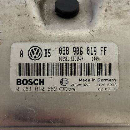 VW GOLF BORA ECU / 038906019FF / EDC15P+ / 0281010662 / BOSCH - B13-20 - 2