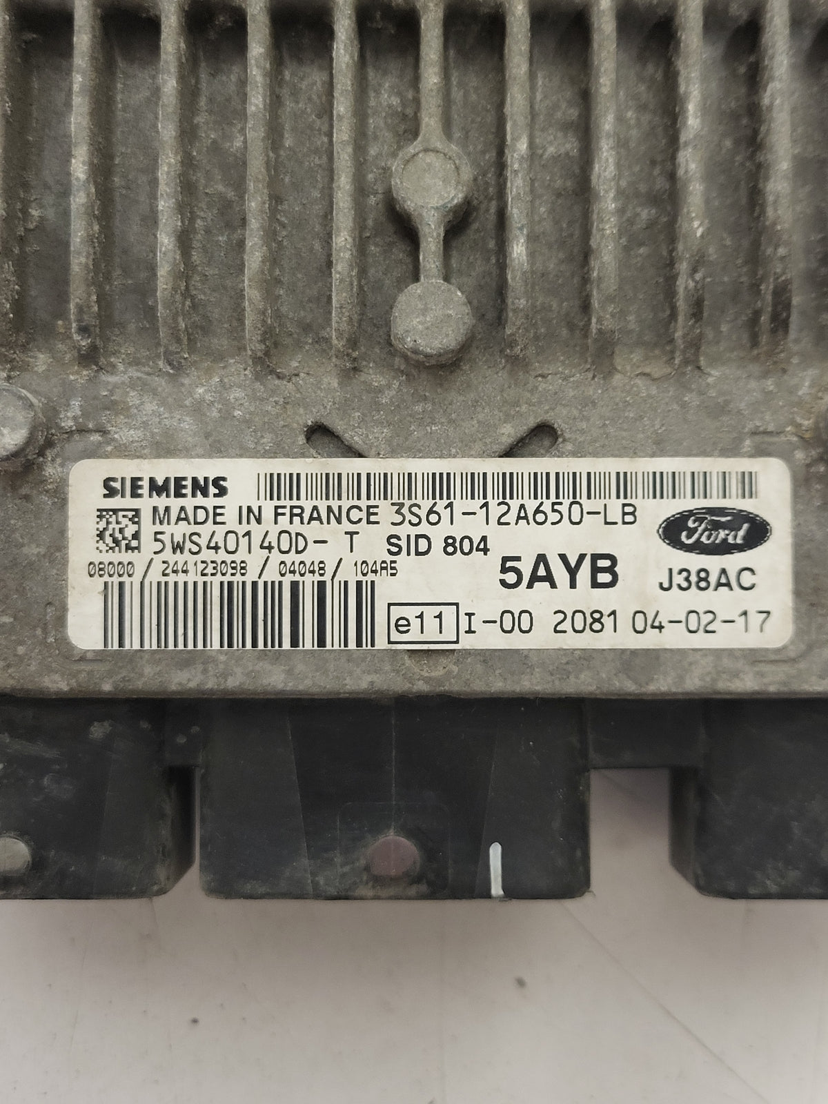 FORD FIESTA 1.4 ECU / 3S61-12A650-LB / 5WS40140D-T / SID804 / 5AYB J38AC - B13-21 - 2