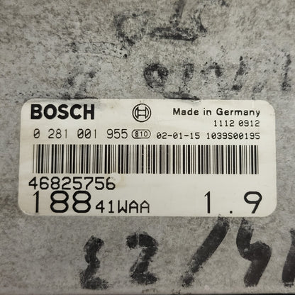 FIAT PUNTO ECU / 0281001955 / 46825756 / BOSCH - B13-23 - 2