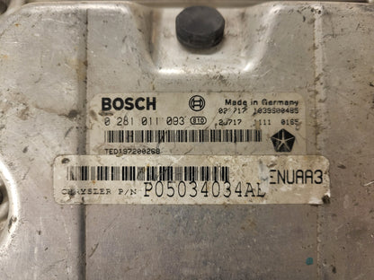 CHRYSLER ECU / 0281011093 / P05034034AB / 1039S00485 / BOSCH