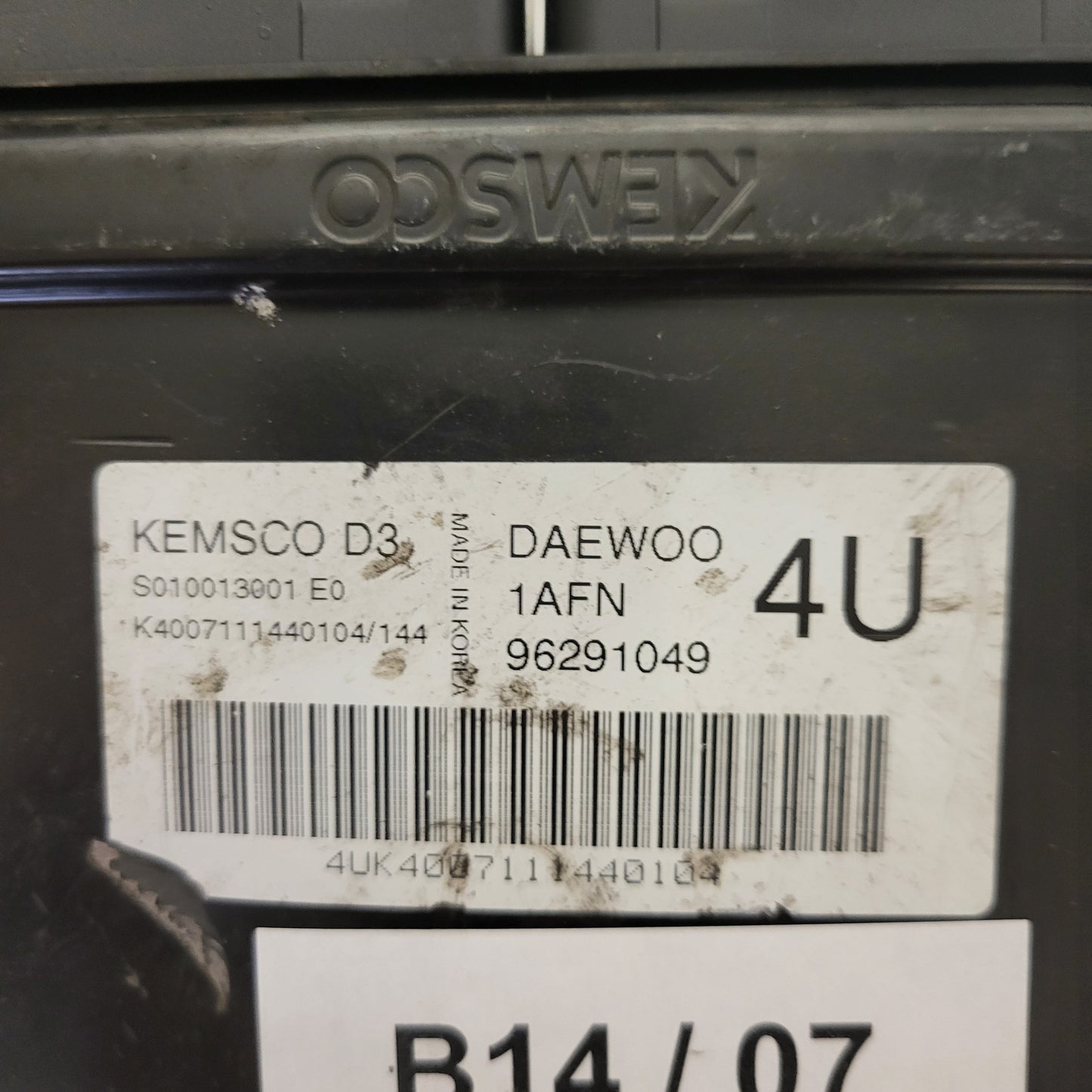 CHEVROLET MATIZ ECU / 96291049 / 1AFN / S010013001 / KEMSCO