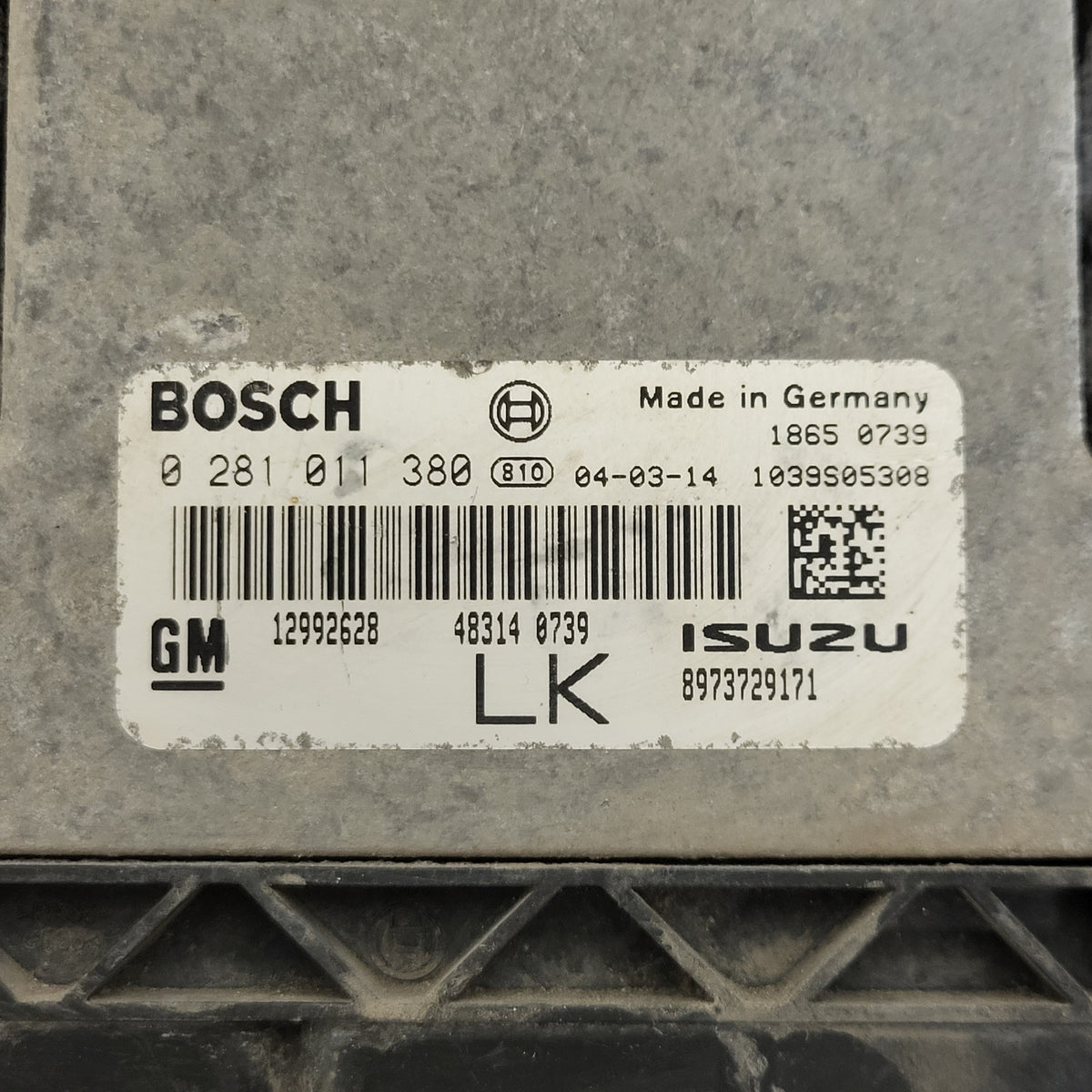 OPEL ASTRA H ECU / 0281011380 / 12992628 / BOSCH - B14-10 - 2