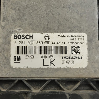 OPEL ASTRA H ECU / 0281011380 / 12992628 / BOSCH - B14-10 - 2