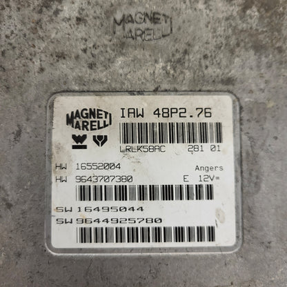 PEUGEOT 206 ECU / IAW 48P2.76 / 9643707380 / 9644925780 / MAGNETI MARELLI