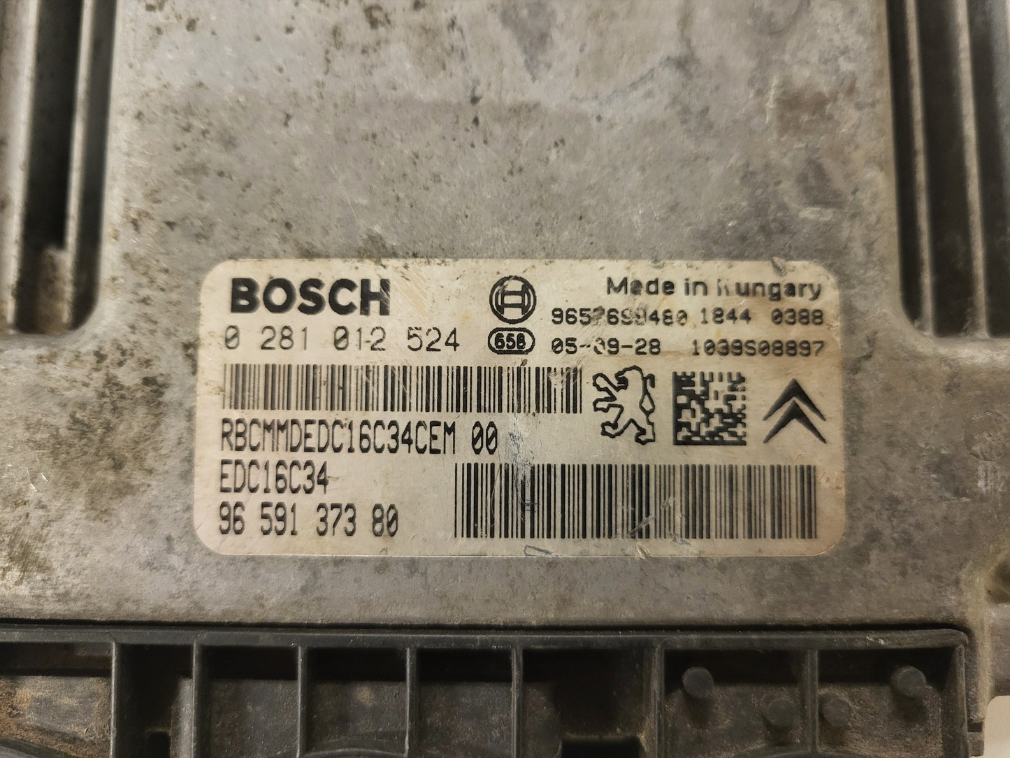 PEUGEOT CITROEN ECU / 0281012524 / 9659137380 / EDC16C34 / BOSCH