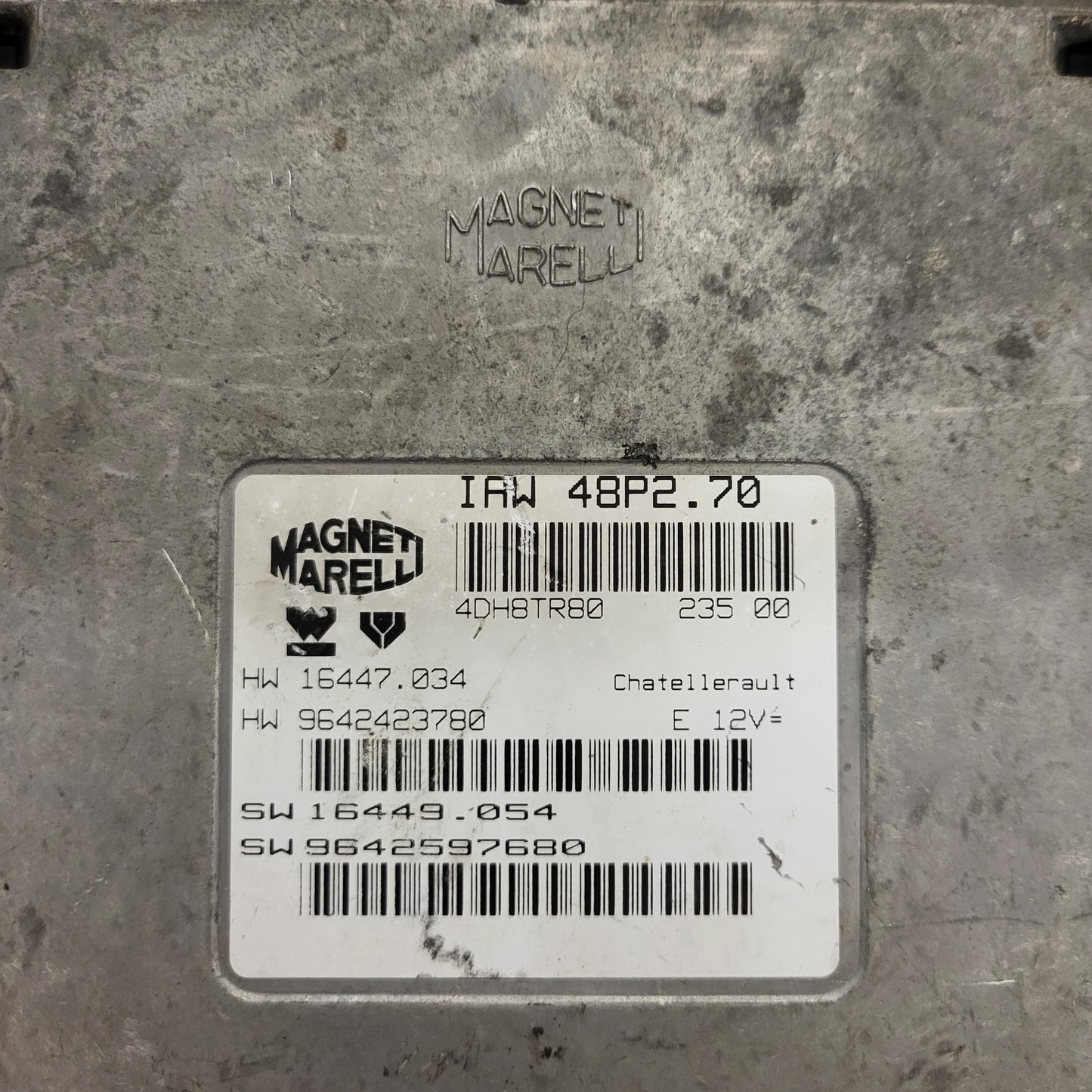 PEUGEOT 206 ECU / IAW 48P2.70 / 9642597680 / 9642423780 / MAGNETI MARELLI