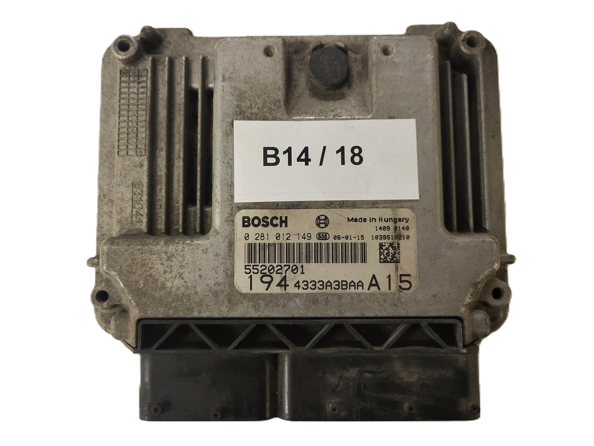 3x FIAT CROMA 1.9 JTDM ECU / 0281012149 / 55202701 / BOSCH BULK STOCK