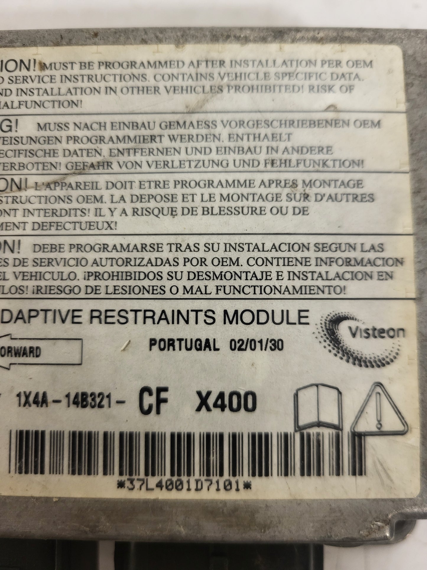 JAGUAR X-TYPE ECU MODULE / 1X4A-14B321-CF / 1X4A14B321CF / X400