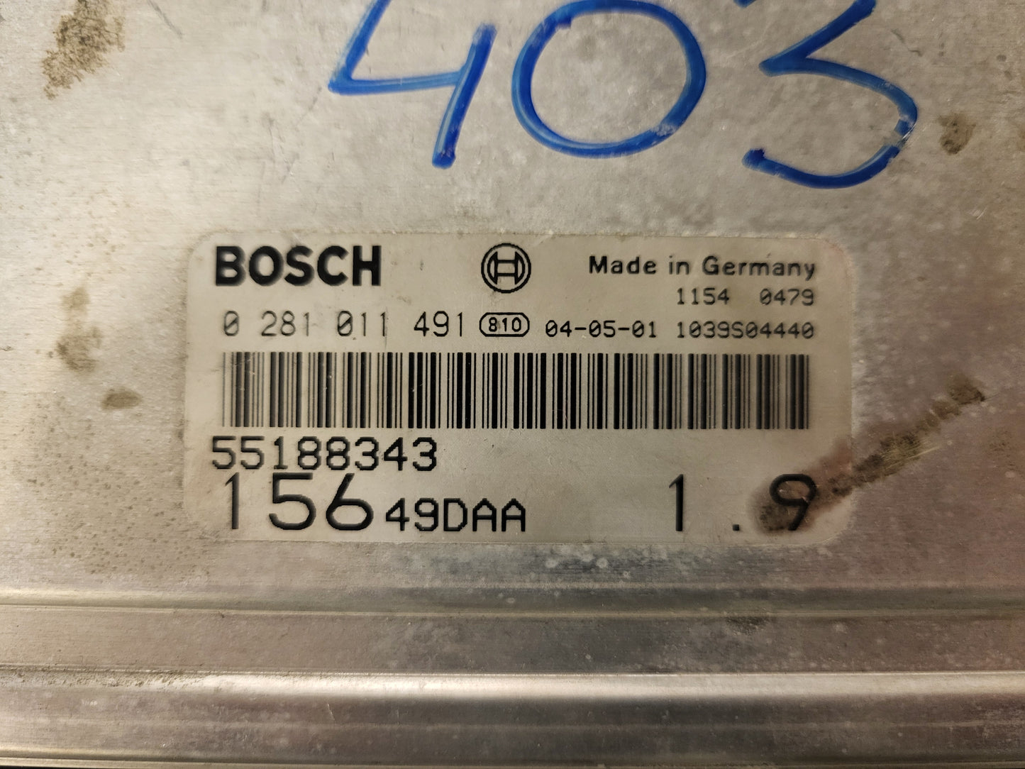 ALFA ROMEO 156 ECU / 0281011491 / 55188343 / BOSCH