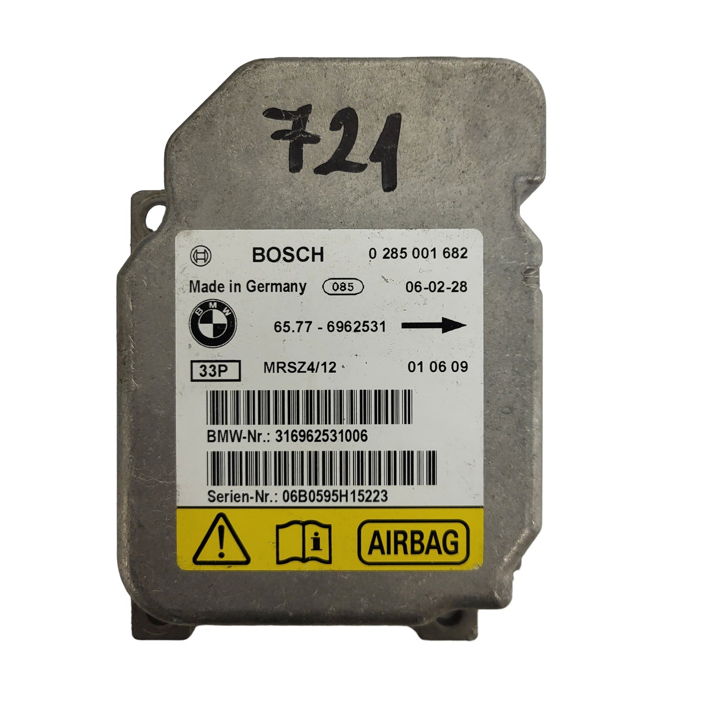 MINI COOPER ONE R50 R53 R52 MODULE ECU / 0285001682 / 65.77-6962531 / MRSZ4/12