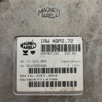 PEUGEOT CITROEN ECU / IAW48P2.72 / SW 9647714780 / HW 9645989480 / MAGNETI MARELLI