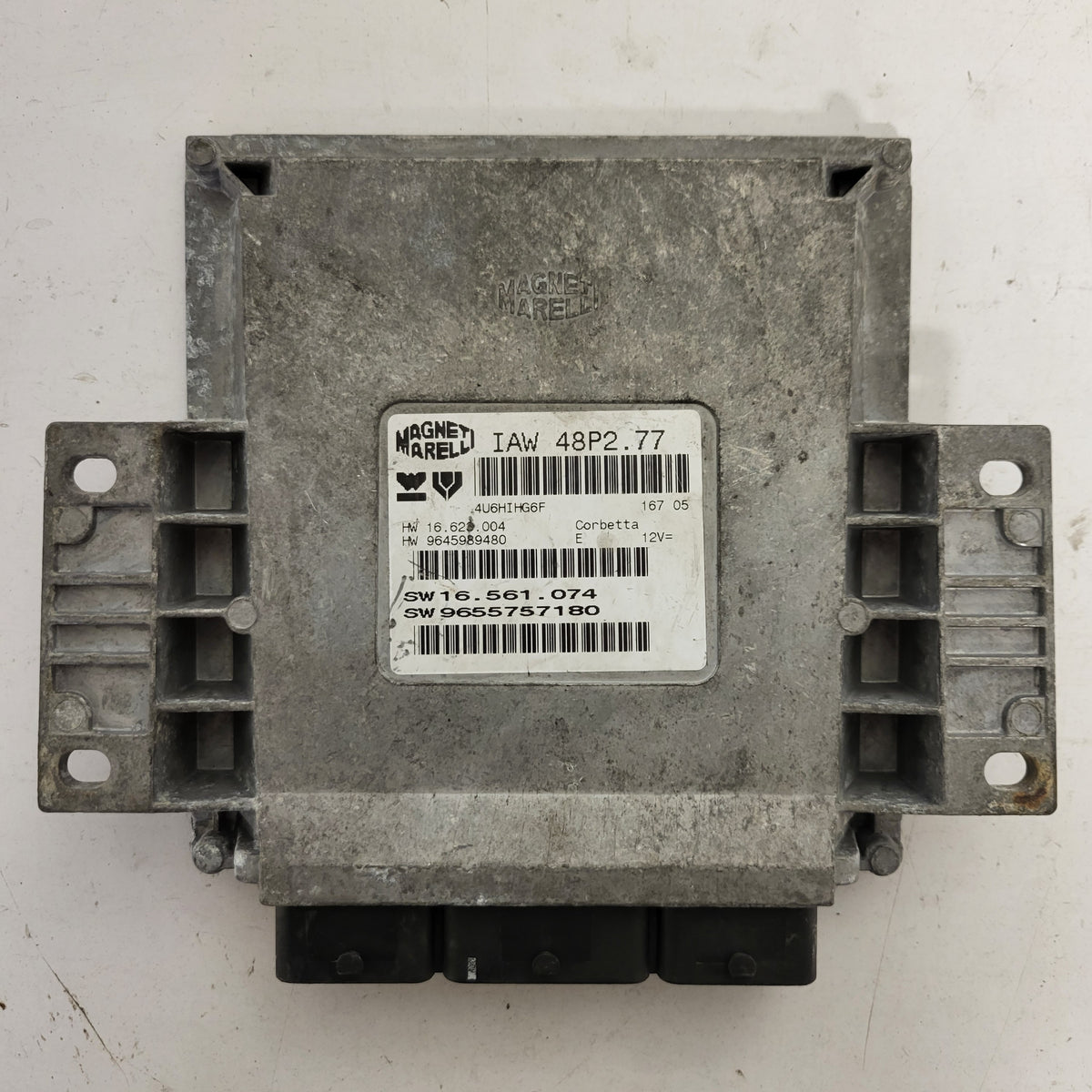 PEUGEOT 206 ECU / IAW 48P2.77 / 9655757180 / 9645989480 / MAGNETI MARELLI - B15-20 - 1