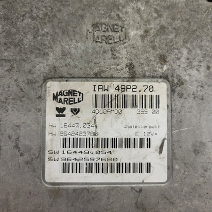 PEUGEOT 206 ECU / IAW 48P2.70 / 9642597680 / 9642423780 / MAGNETI MARELLI