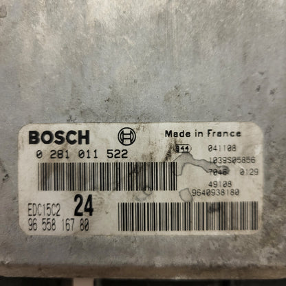 Fiat Ulisse 807 C8 ECU / 0281011522 / 9650932080 / 9640938180 / EDC15C2 / BOSCH