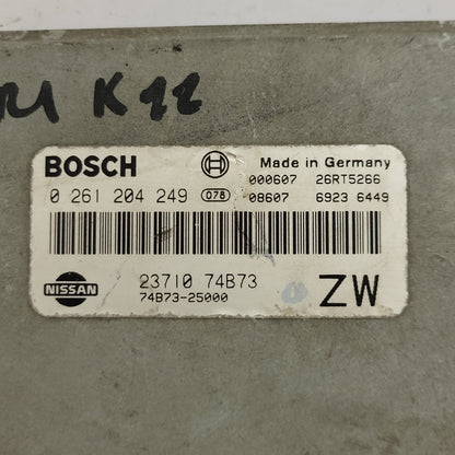 NISSAN MICRA ECU / 0261204249 / 23710 74B72 / 74B72-25000 / 2371074B72 / BOSCH - B16-06 - 2