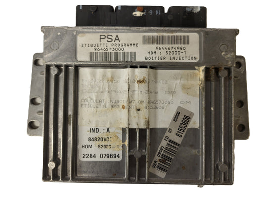 PEUGEOT CITROEN ECU / 9646573080 / 9644674980 / 84820V02 / HOMS2000-1 / SAGEM