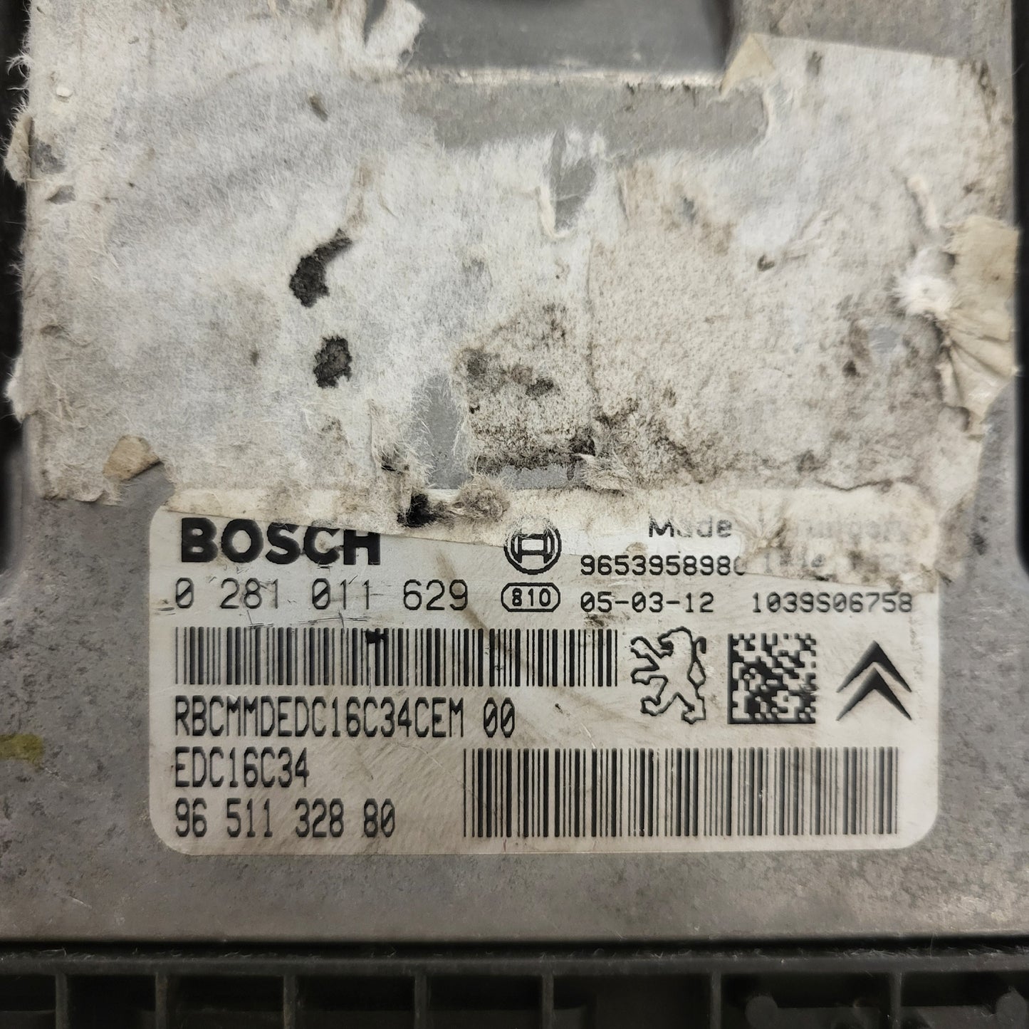 CITROEN C4 ECU / 0281011629 / EDC16C34 / 9651132880 / BOSCH