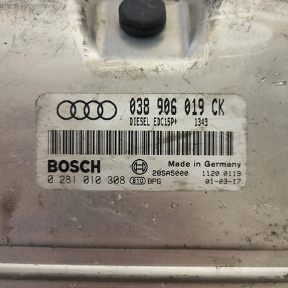 AUDI A3 ECU / 038906019CK / EDC15P+ / 0281010308 / BOSCH