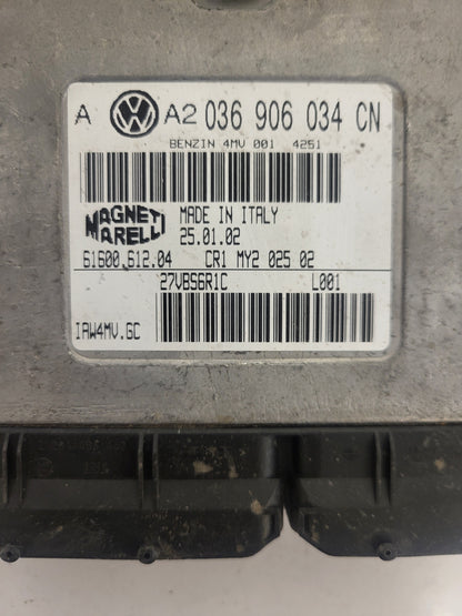 VW GOLF ECU / 036906034CN / IAW 4MV.GC / 61600.612.04 / MAGNETI MARELLI