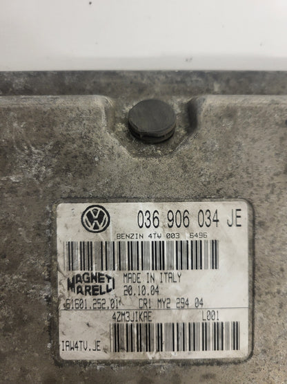 SKODA FABIA ECU / 036906034JE / IAW 4MV.GC / 61600.252.01 / MAGNETI MARELLI