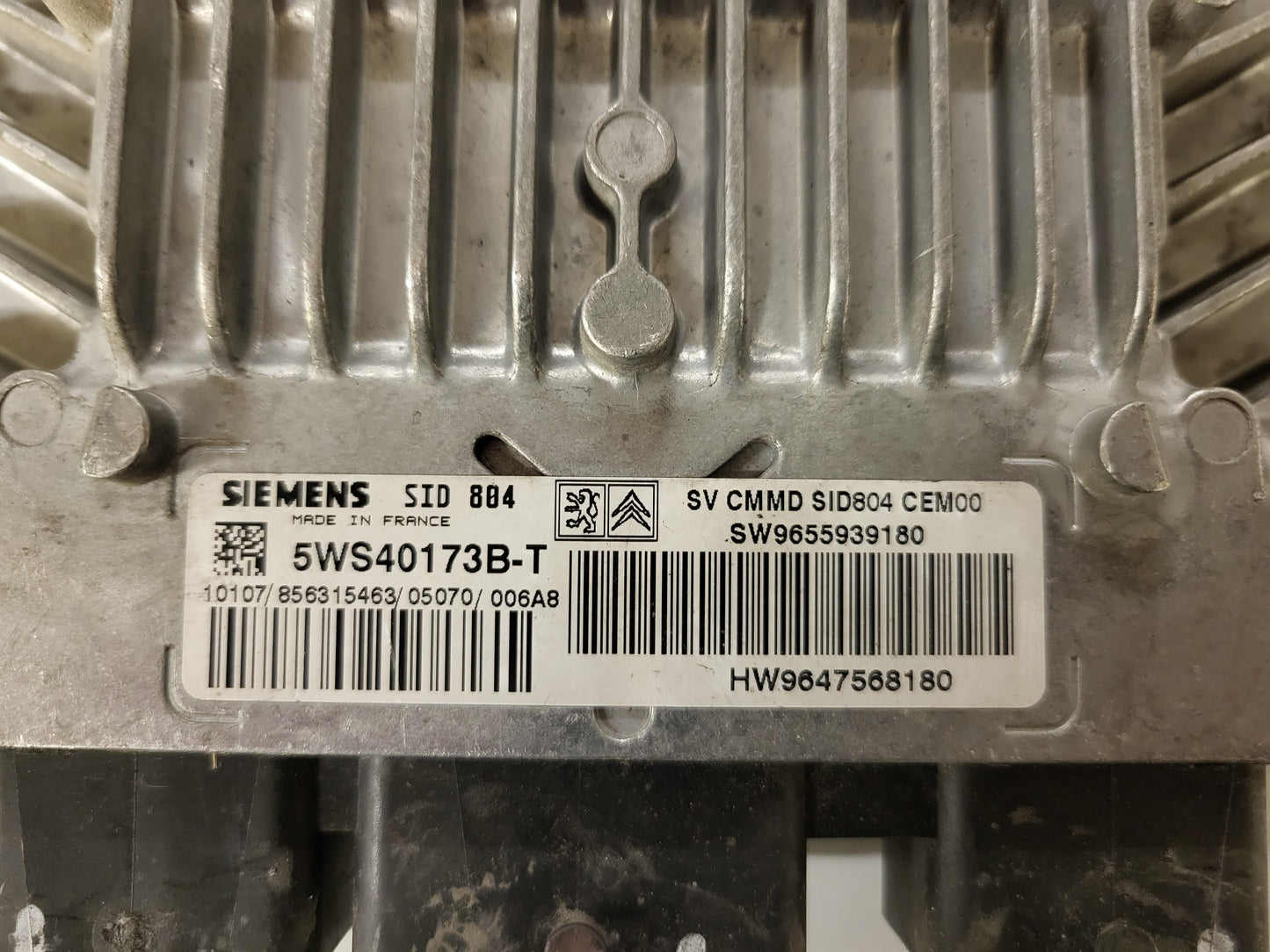 CITROEN ECU / 5WS40173B-T / 9655939180 / 9647568180 / SIEMENS