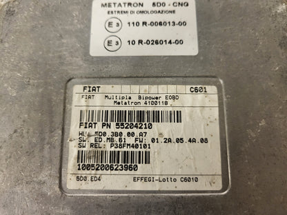 FIAT MULTIPLA 1.6 GAS METANO ECU / 55204210 / 4100118 / METATRON