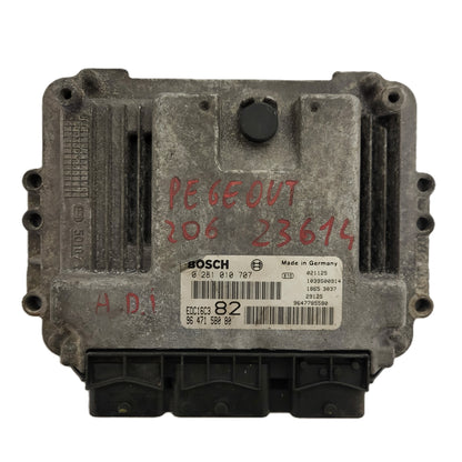 PEUGEOT CITROEN ECU / 0281010707 / EDC16C3 / 9647158080 / BOSCH - B17-13 - 1