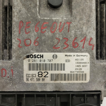 PEUGEOT CITROEN ECU / 0281010707 / EDC16C3 / 9647158080 / BOSCH
