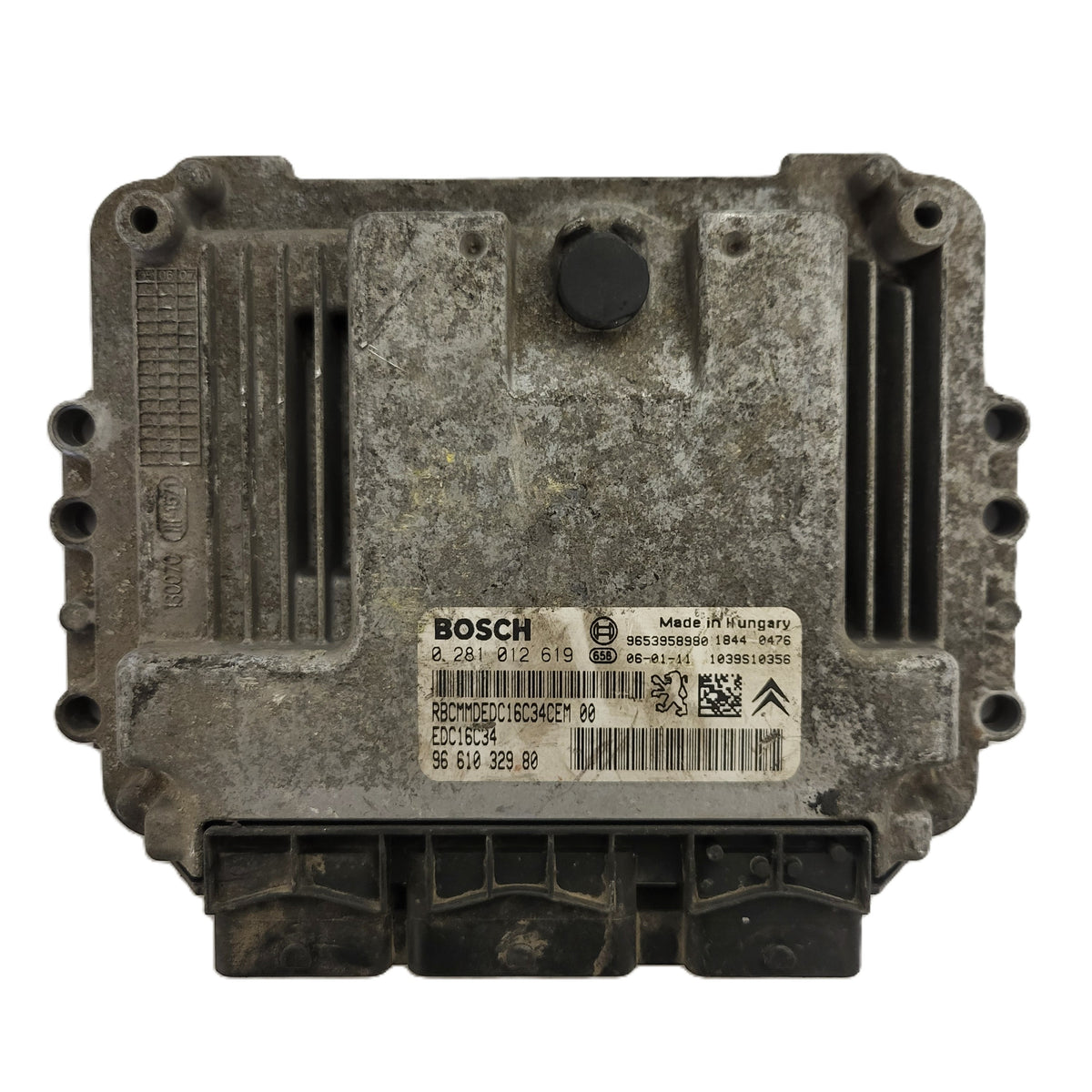 PEUGEOT CITROEN ECU / 0281012619 / 9661032980 / EDC16C34 / BOSCH - B17-15 - 1