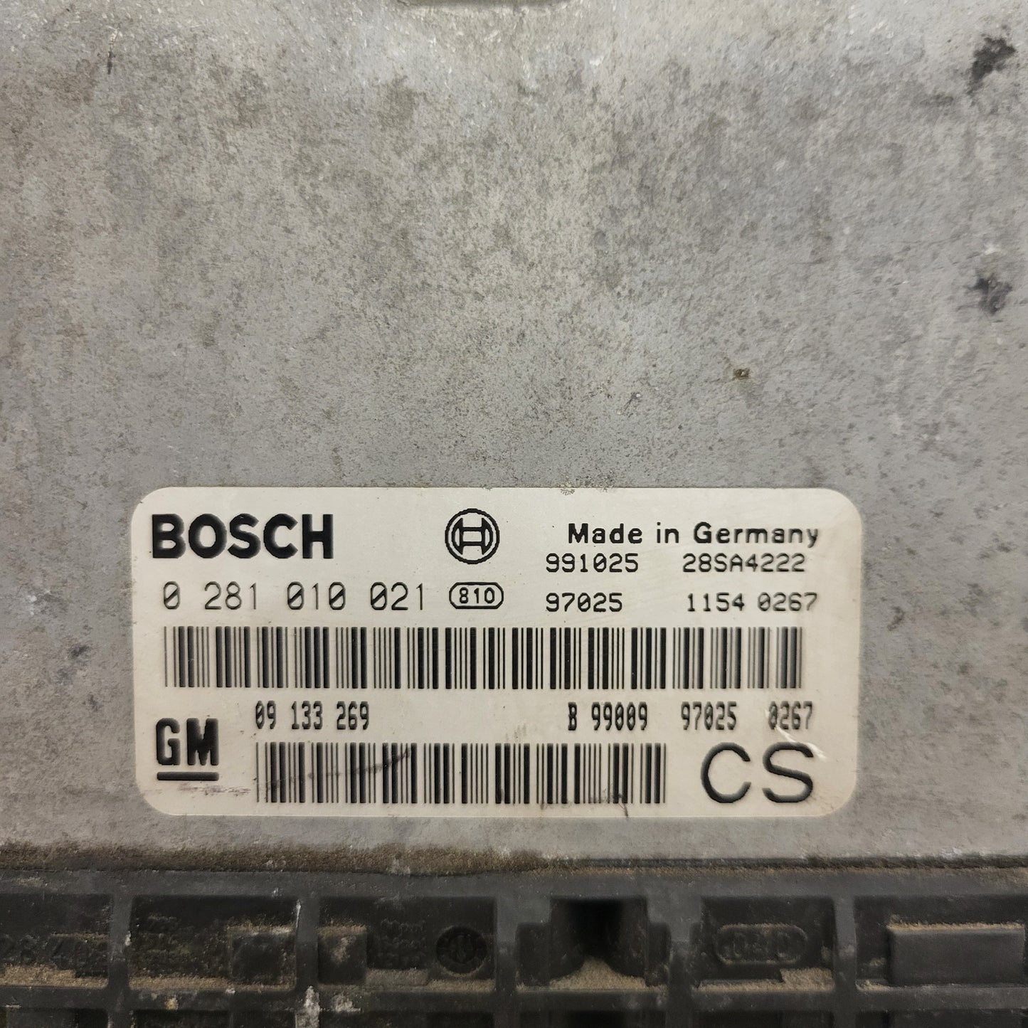 Opel Zafira ECU / 0281010021 / 09133269 / CS / BOSCH