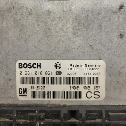 Opel Zafira ECU / 0281010021 / 09133269 / CS / BOSCH