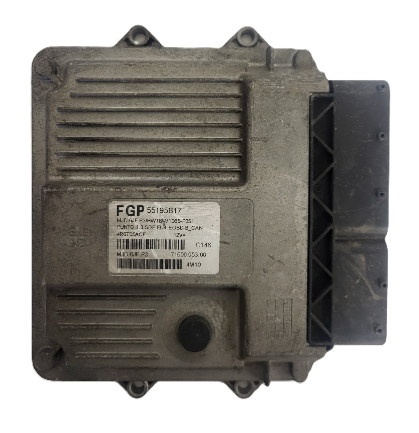 FIAT PUNTO ECU / MJD 6JF.P3 / 55195817 / HW1BM / 71600.053.00 / MAGNETI MARELLI