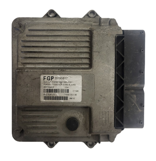 FIAT PUNTO ECU / MJD 6JF.P3 / 55195817 / HW1BM / 71600.053.00 / MAGNETI MARELLI